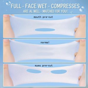 all in 12 piece facial skincare tool set with silicone mask bowl, brushes & disposable sheet masks – 240 wet compress pads + 100 face mask sheets